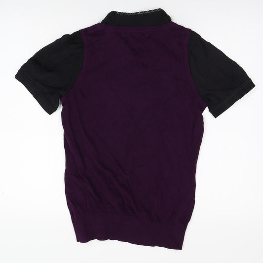 NEXT Womens Purple Basic Button-Up Size 12