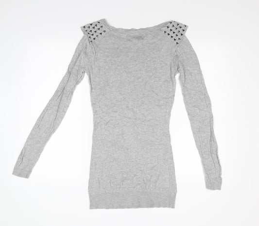 Vero Moda Jeans Womens Grey Knit Pullover Jumper Size M