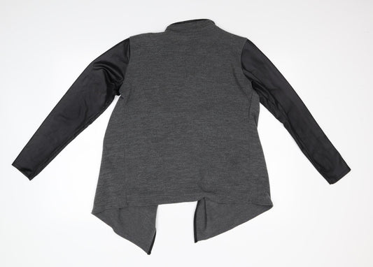Graffic Womens Grey Knit Cardigan Jumper Size M
