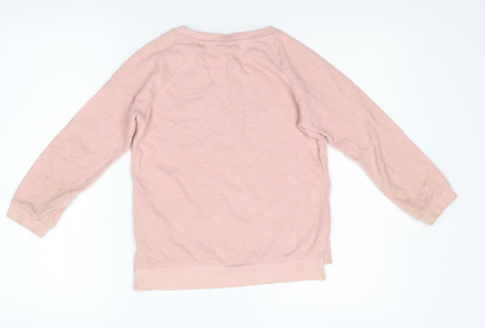 NEXT Girls Pink Pullover Sweatshirt Size 8 Years