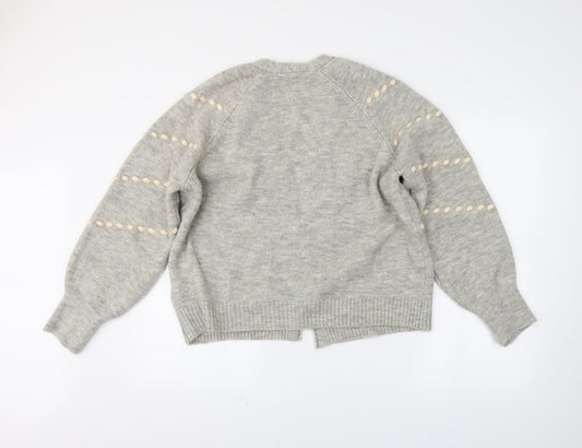 NEXT Womens Grey Cardigan Jumper Size M