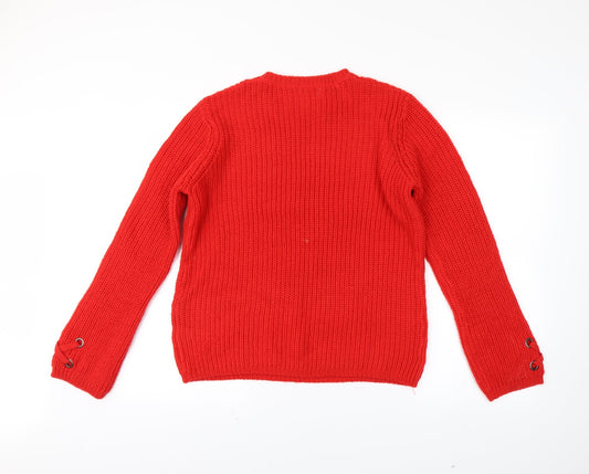 Preworn Womens Red Pullover Jumper Size M