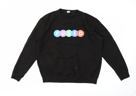 Preworn Womens Black Pullover Sweatshirt Size M