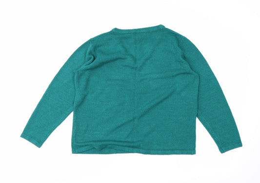 CASAMODA Womens Green Pullover Jumper Size M