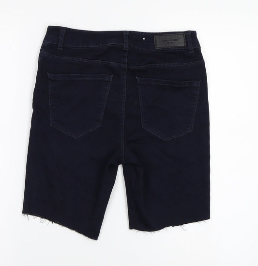VERO MODA Womens Blue Cut-Off Shorts Size S