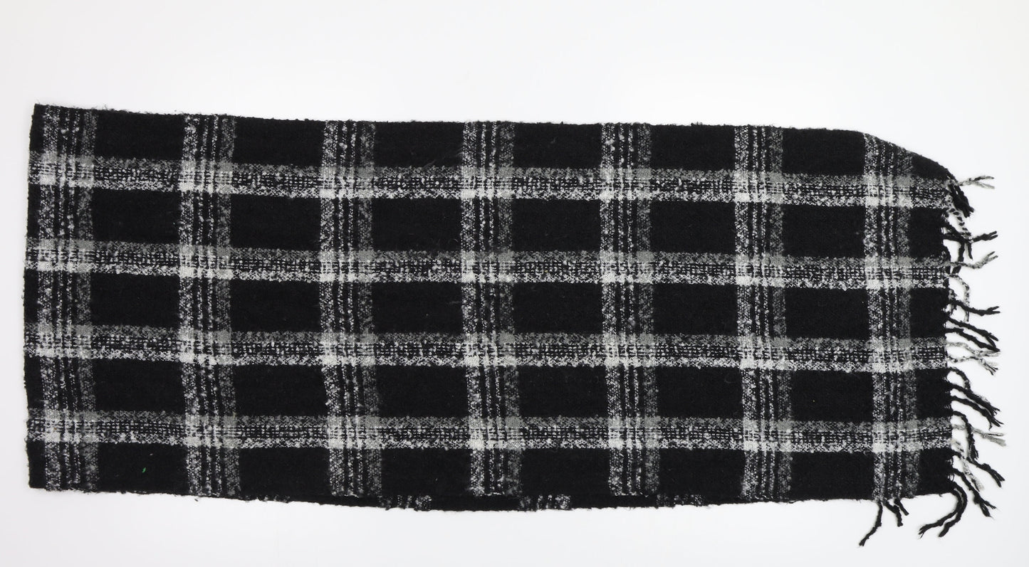 Preworn Womens Black Check Shawl/Wrap