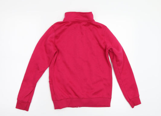 LA Gear Girls Pink Houndstooth Full Zip Sweatshirt Size 11-12 Years