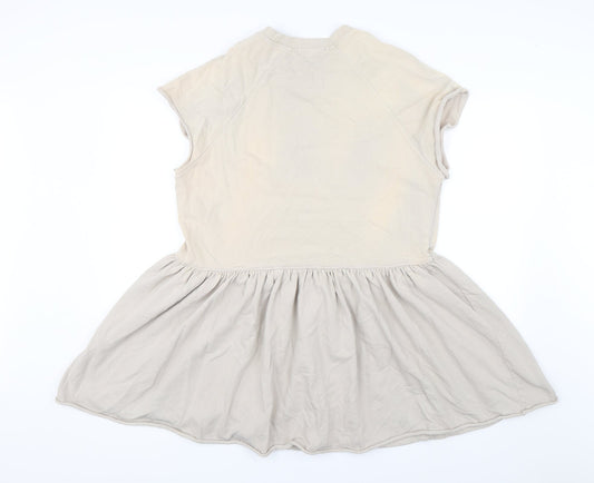 Preworn Womens Beige Jumper Dress Size 14