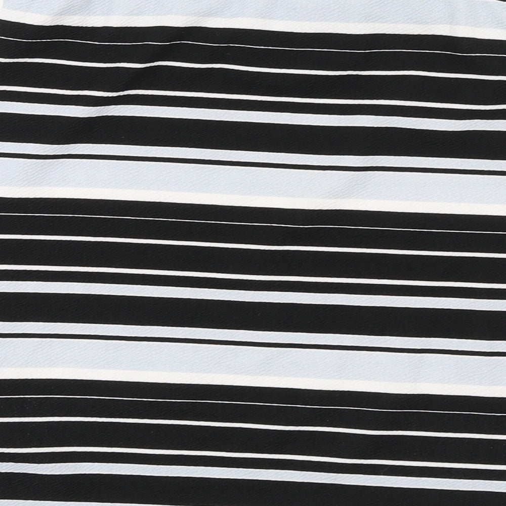 New Look Womens Black Striped Mini Skirt Size 8