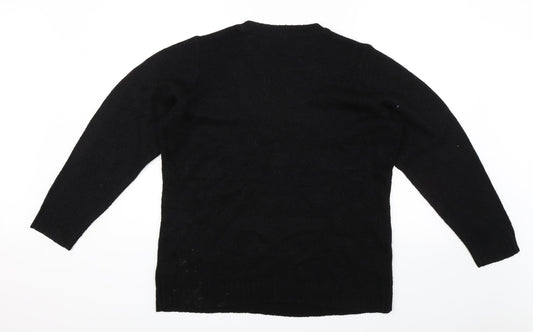 Derek Heart Womens Black Pullover Jumper Size XL