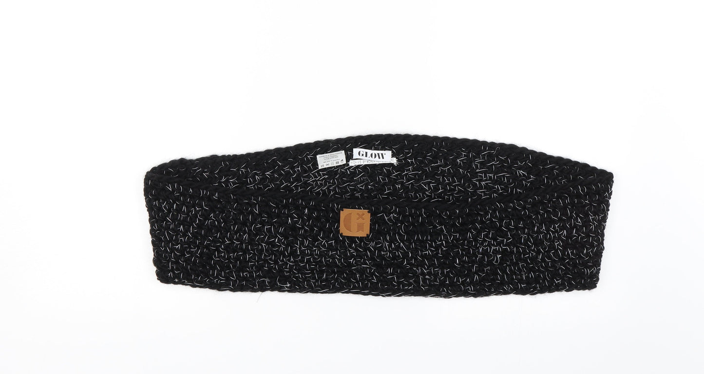Glow Unisex Black Scarf