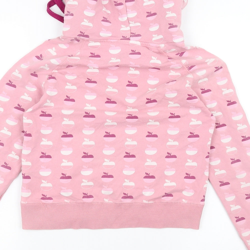 XDYE Girls Pink Pullover Hoodie Size M - Apple Print