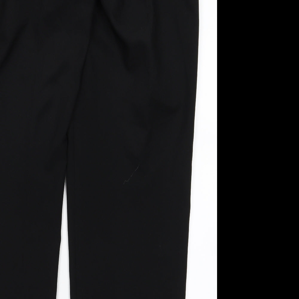 Preworn Womens Black Trousers Size 18 L26 in