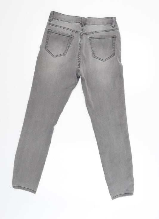 nanette Womens Grey Cargo Trousers Size 4 L26 in