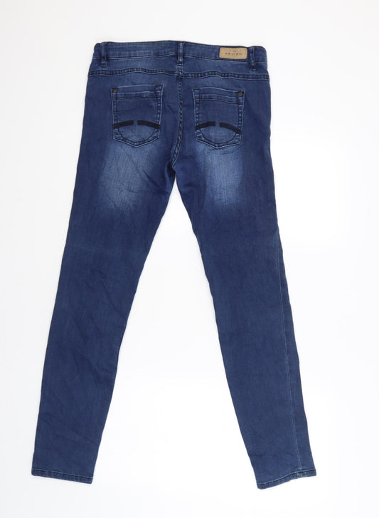Review Womens Blue Straight Jeans Size 38 L29 in