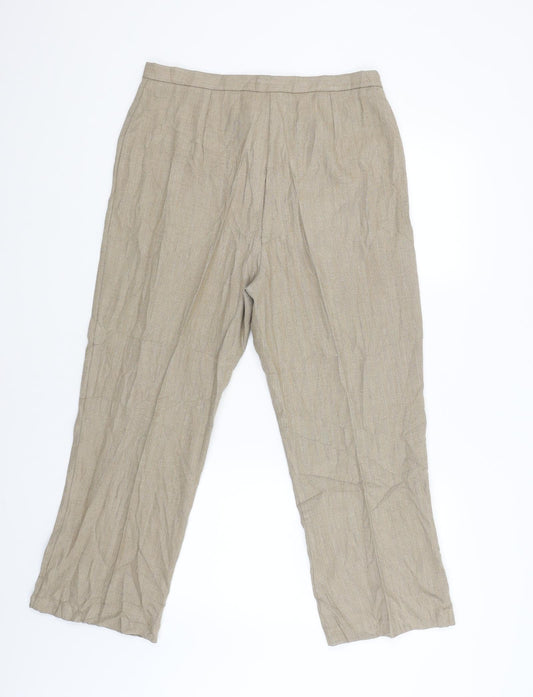 Ellie Louise Womens Beige Chino Trousers Size 16 L25 in