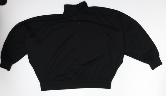 CBR Womens Black Henley Jumper Size L