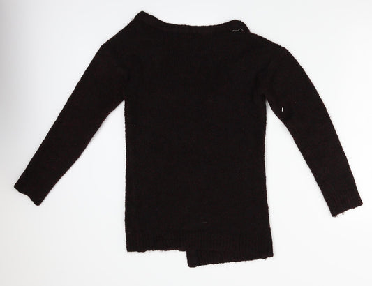 akd-a-west Womens Black Cardigan Jumper Size 14