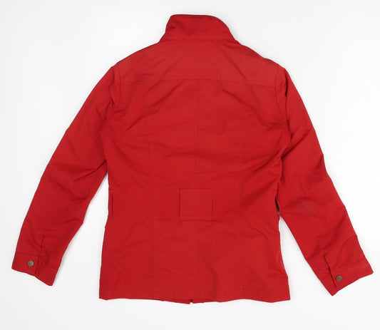 M&S Womens Red Overcoat Coat Size 8
