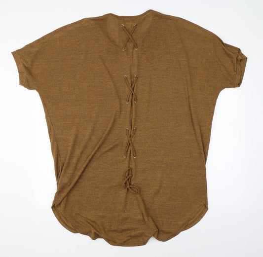 New Look Womens Brown T-Shirt Dress Size S