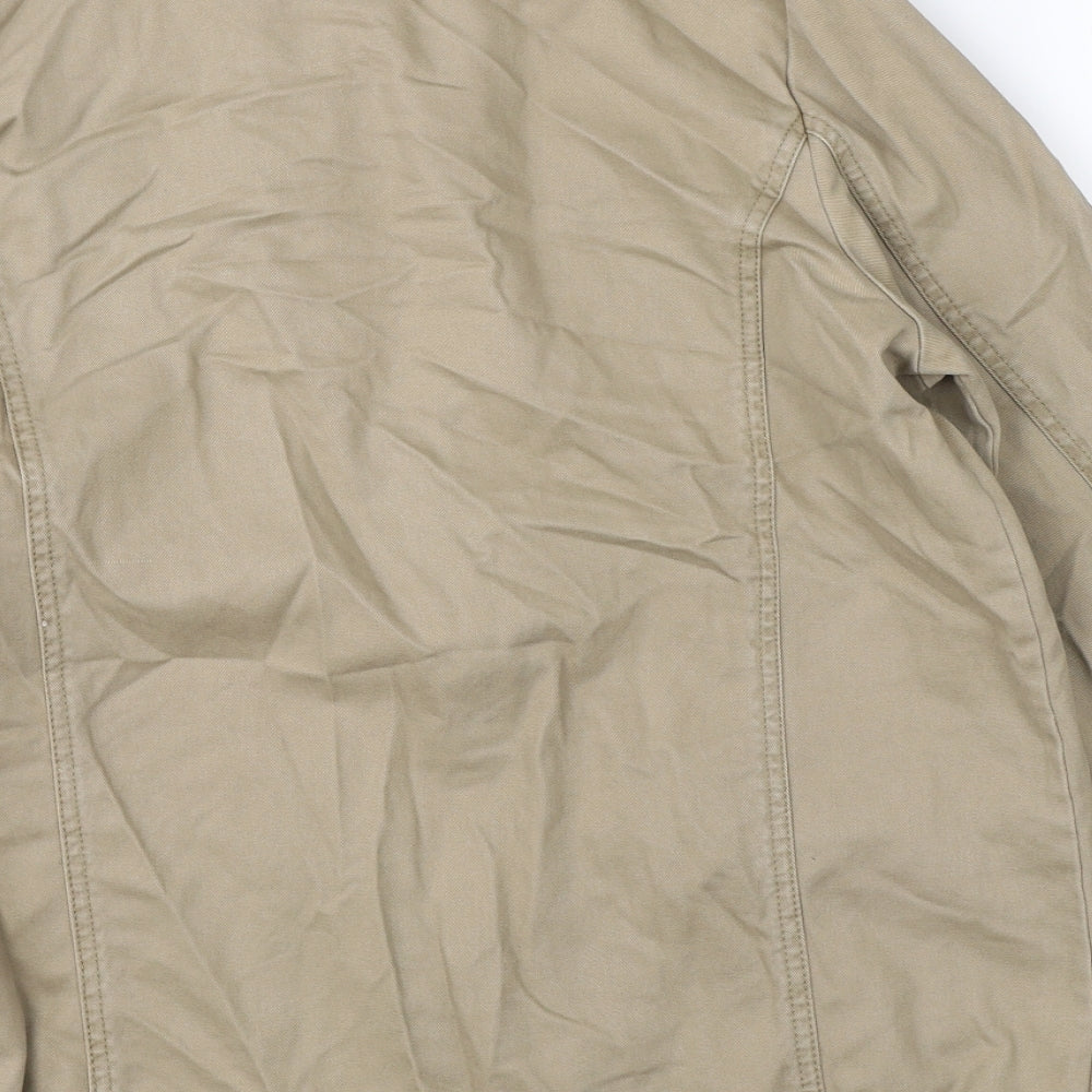 Brand and care label for Papaya women’s beige jacket, size UK 12