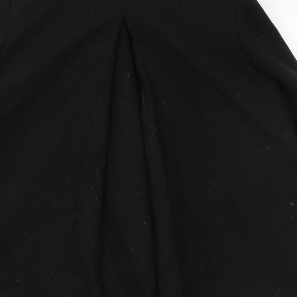 Papaya Womens Black Overcoat Coat Size 14