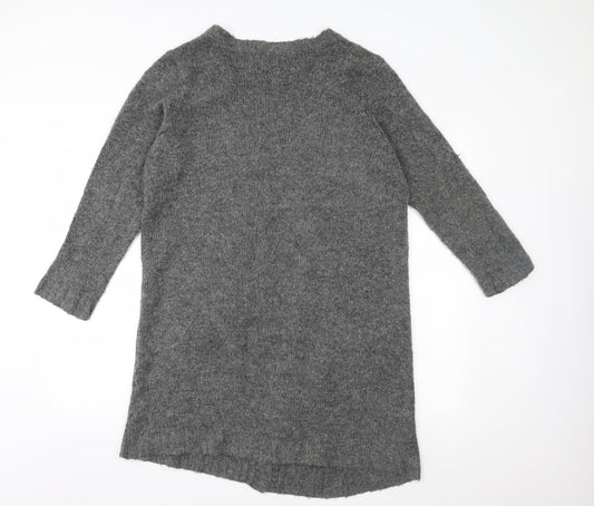 VRS Womens Grey Knit Cardigan Jumper Size M