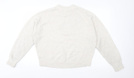 H&M Womens Ivory Knit Pullover Jumper Size 8 - bird