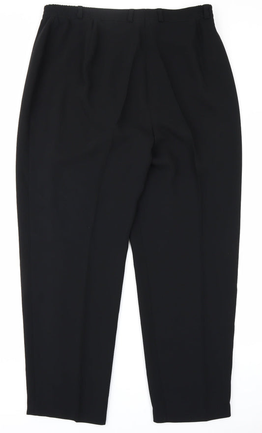 DELMOD Womens Black Trousers Size 20 L29 in