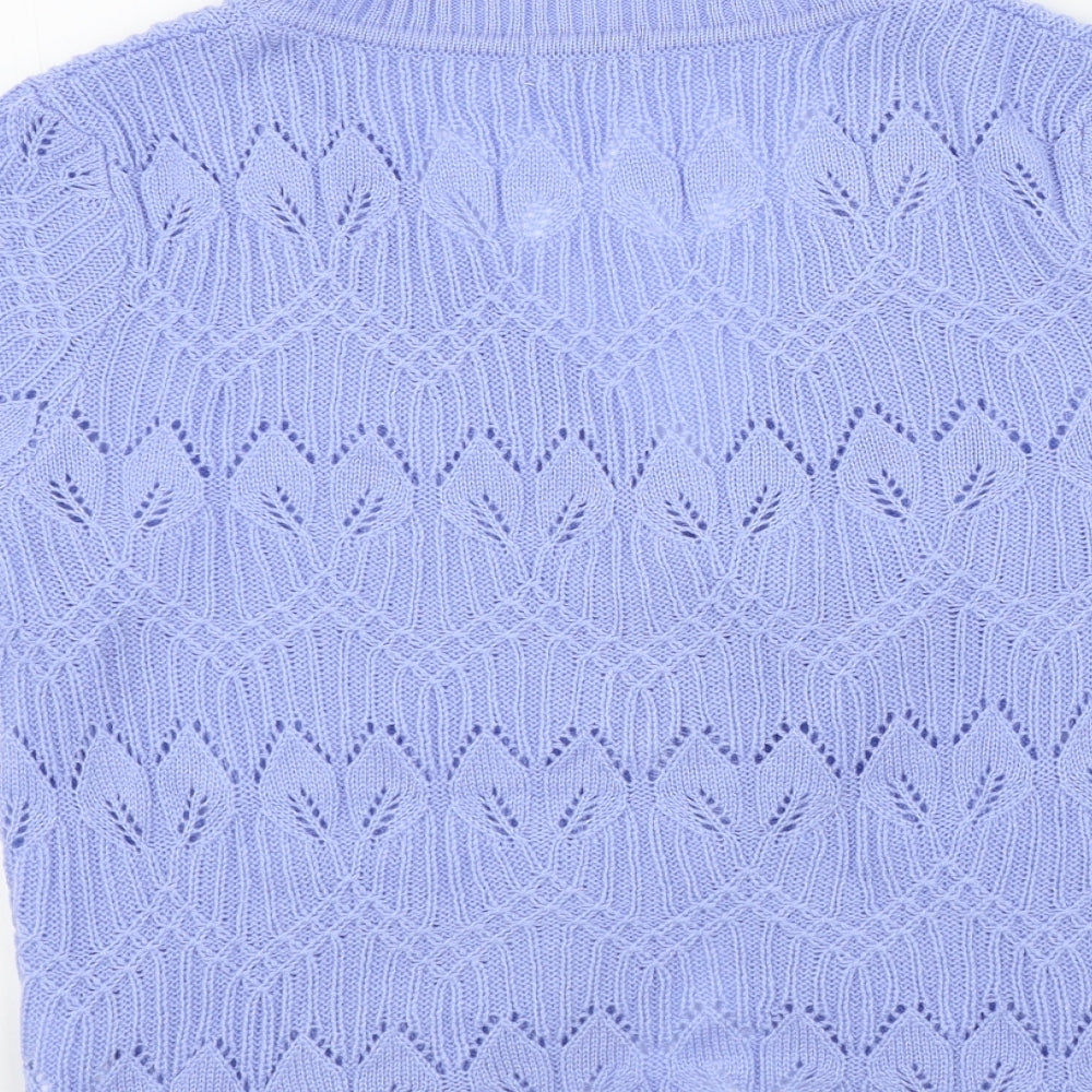 DMART Womens Blue Cardigan Jumper Size L
