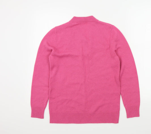 Preworn Womens Pink Floral Pullover Jumper Size 6