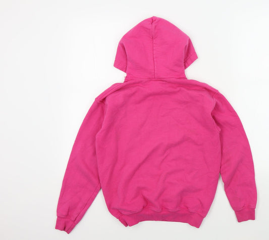 Gildan Girls Pink Pullover Hoodie Size L