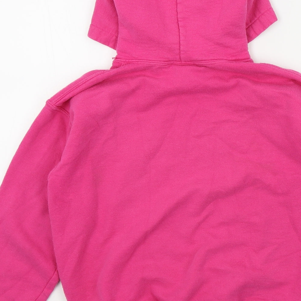 Gildan Girls Pink Pullover Hoodie Size L