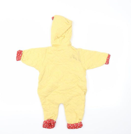 BABYBAY Boys Yellow Animal Print Jacket Size 3-6 Months