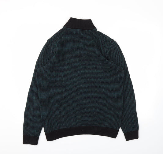 M&S Mens Blue Pullover Hoodie Size M