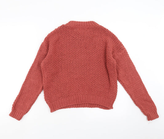 Nada del Riccio Womens Brown Pullover Jumper Size L - rust coloured