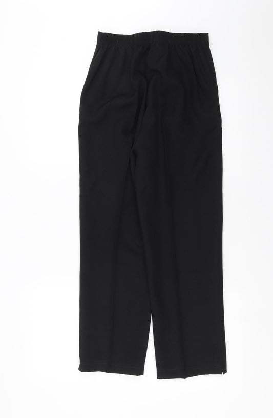 Preworn Womens Black Trousers Size 12 L25 in