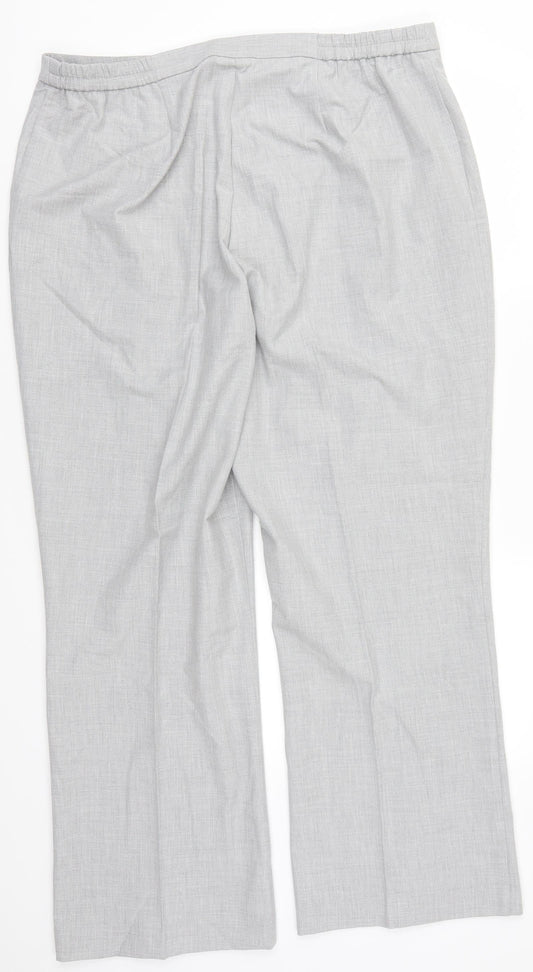 Agenda Womens Grey Trousers Size 22 L30 in