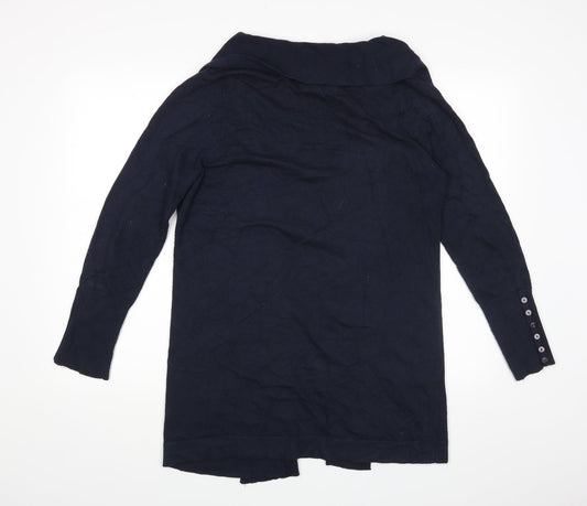 Maine Womens Blue Wrap Jumper Size 16