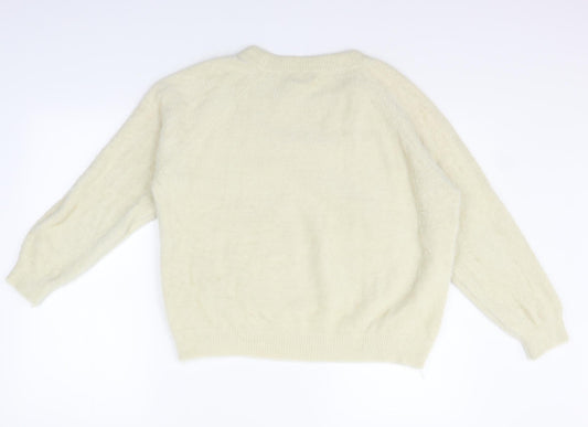 Remix Womens Beige Pullover Jumper Size XL