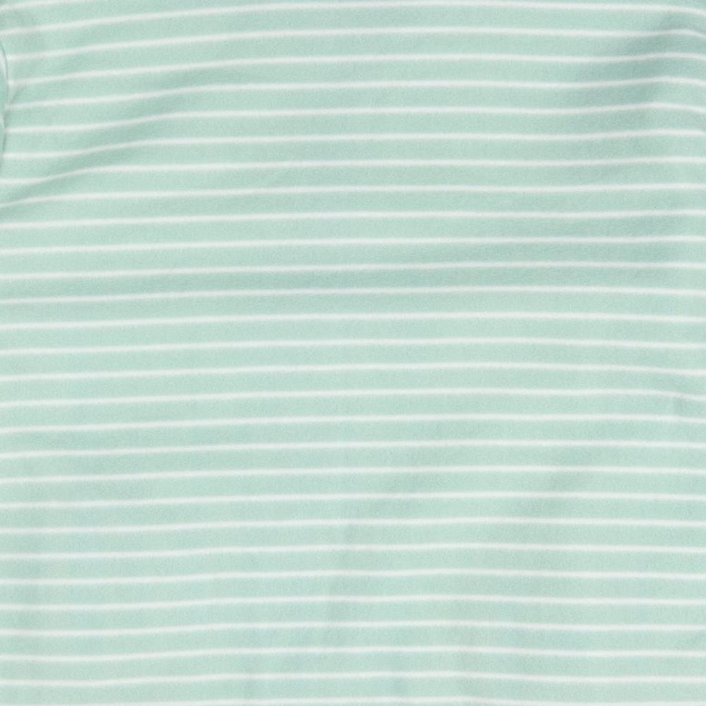 ann de lancay Womens Green Striped Jacket Coat Size L