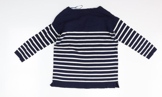 Sfera Womens Blue Striped Pullover Jumper Size S