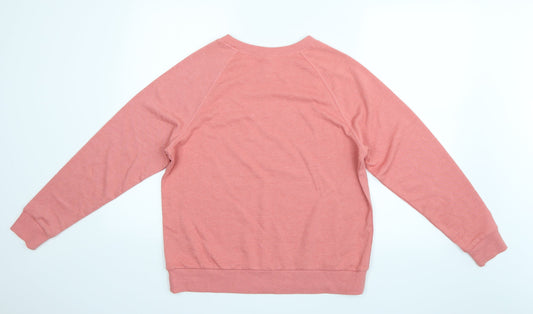 H&M Womens Pink Henley Jumper Size M