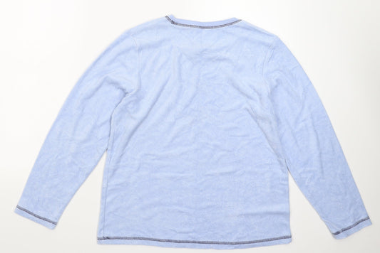 Avenue Womens Blue Knit Pullover Jumper Size 14