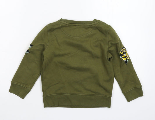 Stanley Stella Boys Green Pullover Sweatshirt Size 3-4 Years