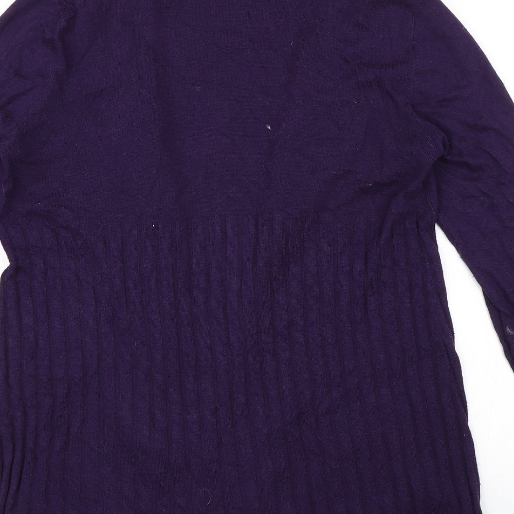 Brand and care label for Soon women’s purple jacket, size UK 16