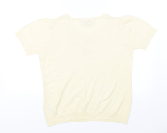 Essential Collection Womens White Basic T-Shirt Size 12