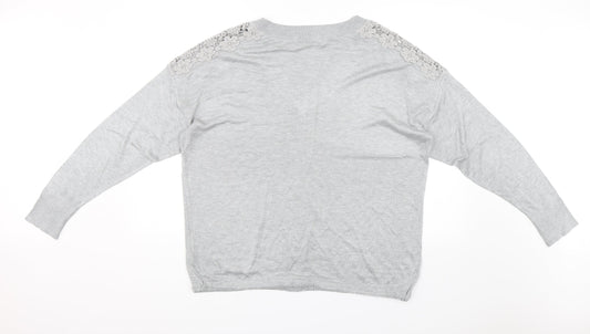 M&S Womens Grey Pullover Jumper Size XL