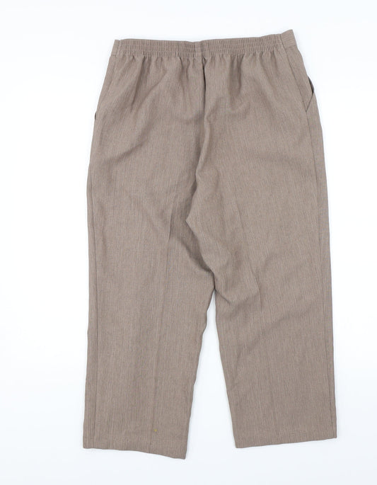 M&S Womens Brown Capri Trousers Size 12 L20 in