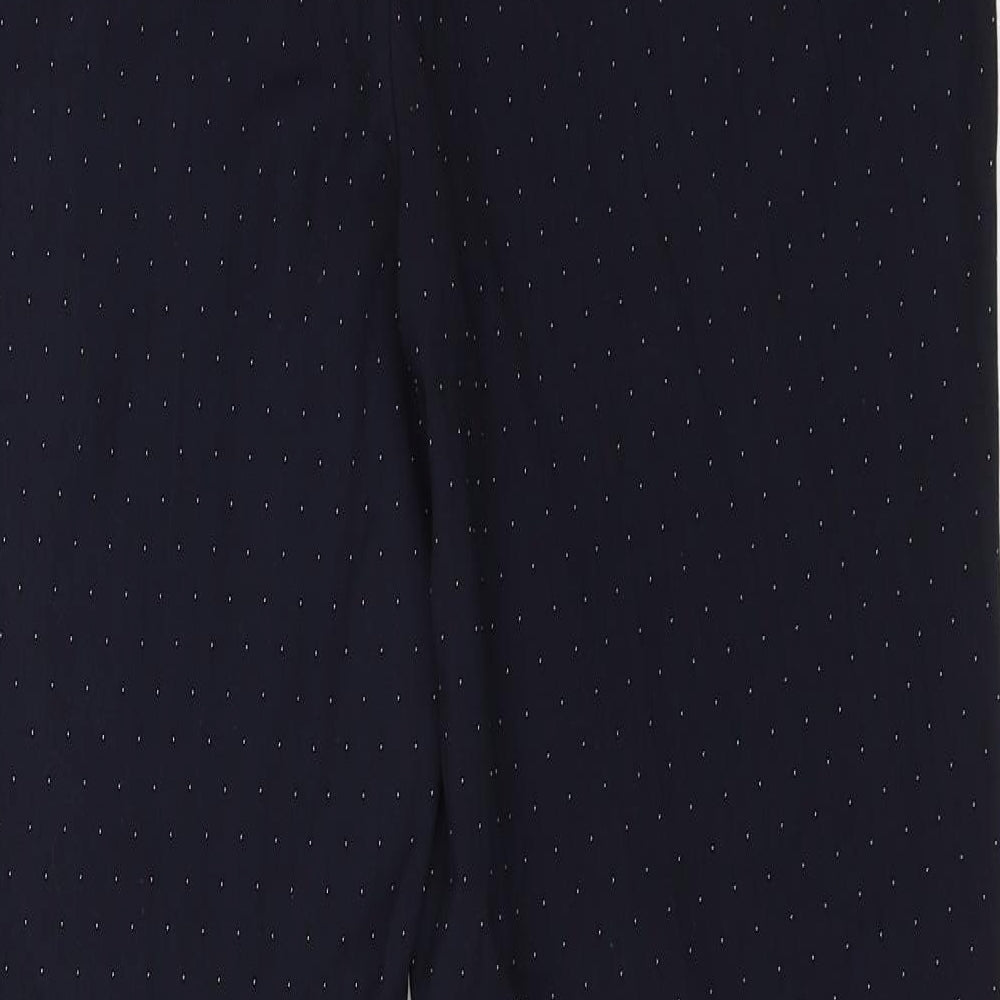 NEXT Womens Blue Polka Dot Dress Pants Trousers Size 14 L23 in